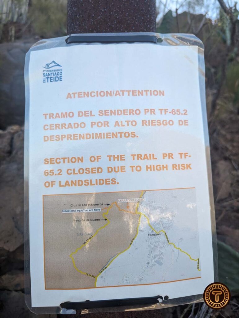 Trail to Agujero de los Gigantes, Tenerife