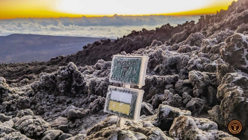 Frozen path 7 sign -Tralei - Teide At Night